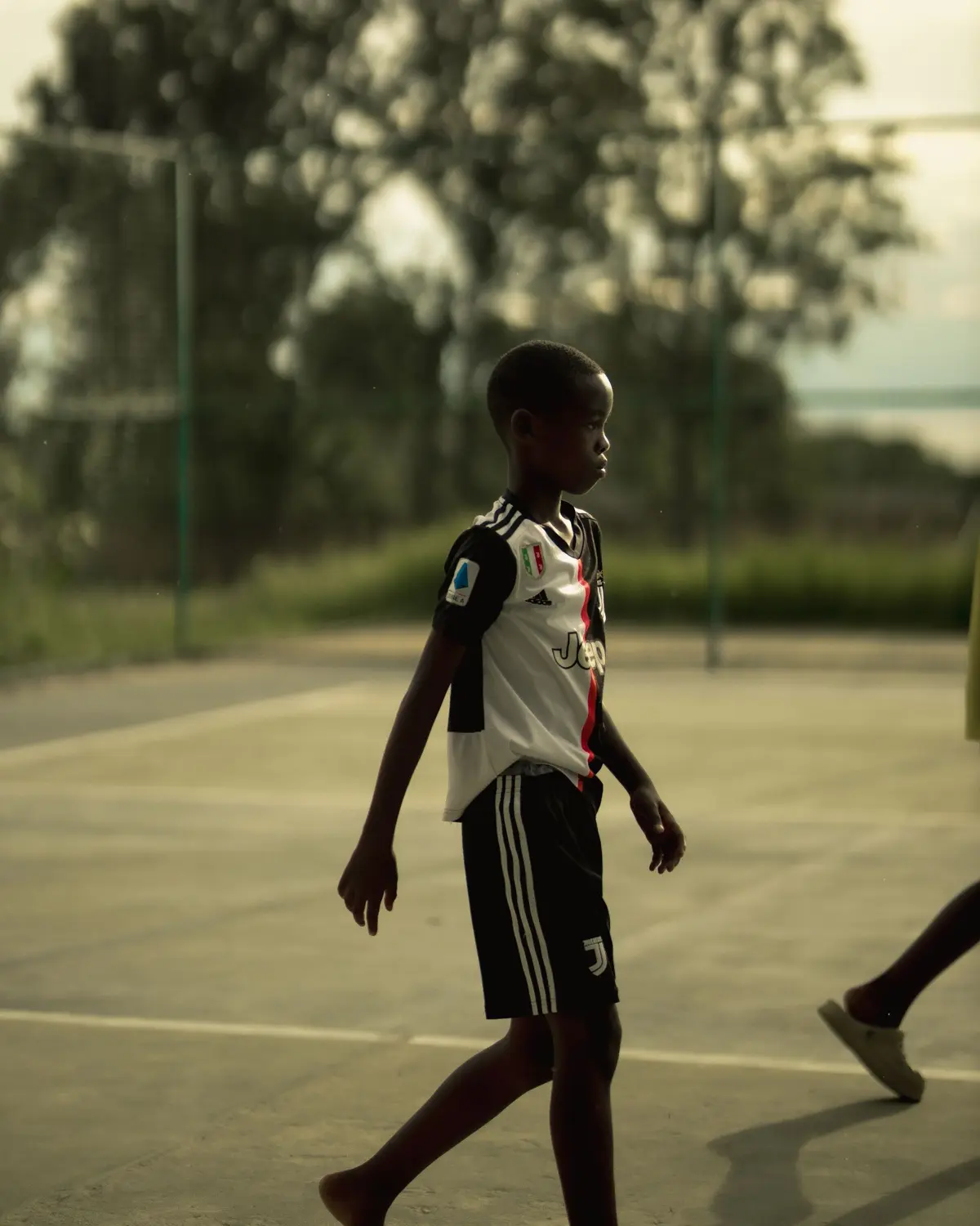 A young athlete on the court